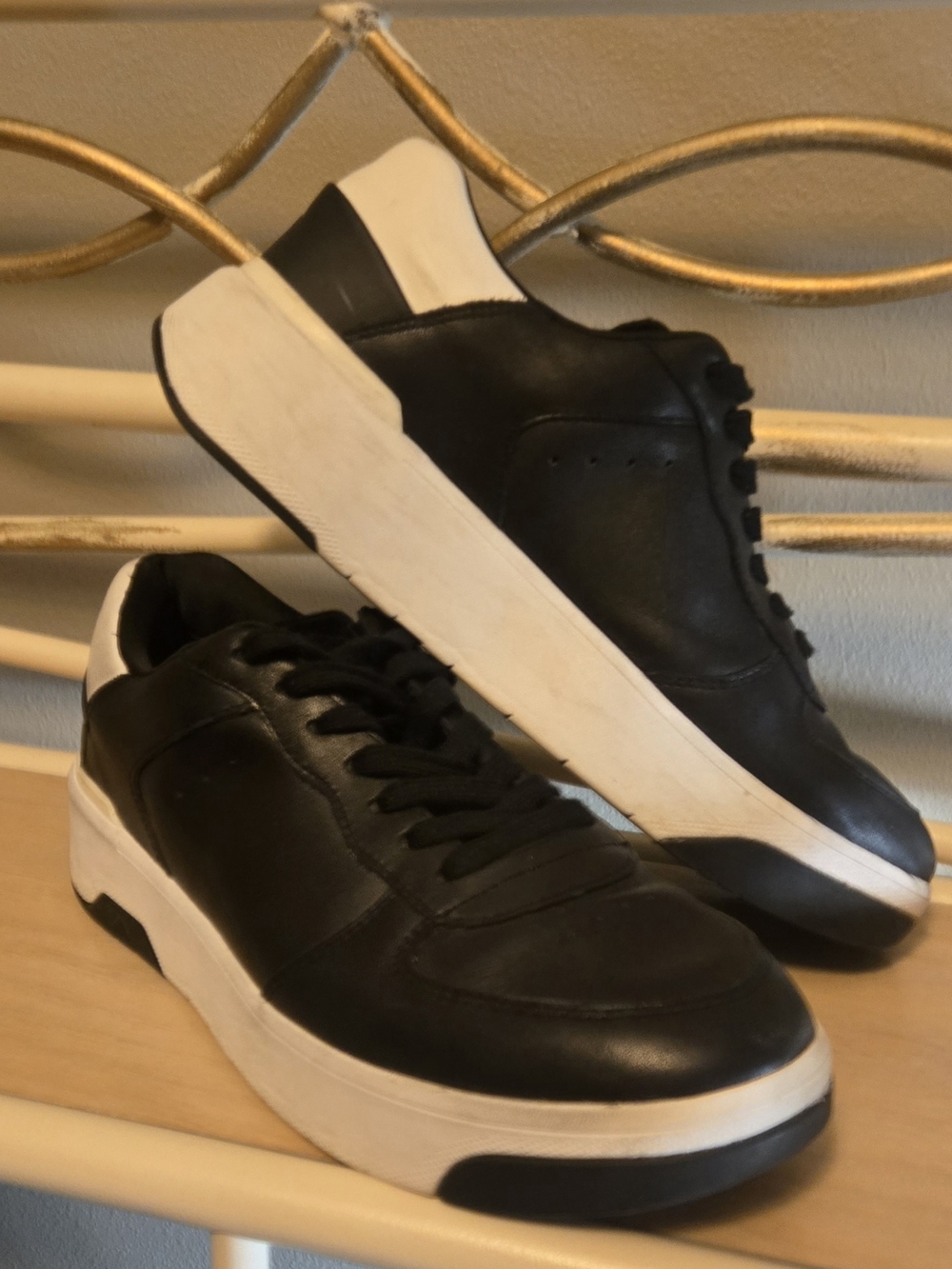 Fitflop Women's EVO Leather Rally Sneakers - Black and White